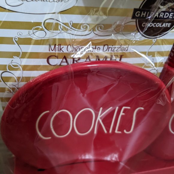 Rae Dunn cookies cocoa mug plate Ghirardelli  popcorn snack - Picture 4 of 5